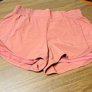 MPG Women's Athletic Shorts in Coral